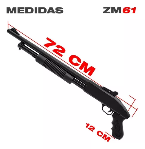 Escopeta Cyma M-590 Airsoft Zm61 6mm + Balines