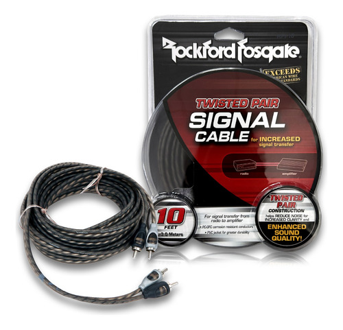 Cable Rca Par Trenzado 10 Ft = 3m Rockford Fosgate Rfi-10