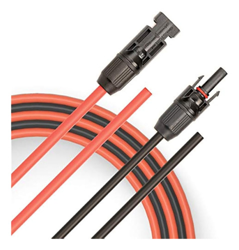 Cable De Extensión Solar Jyft 10awg (6 Mm²) Con Conector Hem