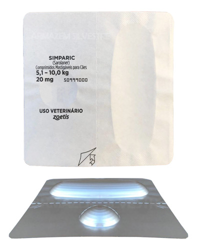 2 Simparic 5 A 10 Kg 20 Mg 1 Comprimido Mastigável Palatável Cor Marrom-claro