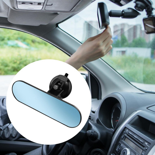 Universal Car Interior Rear View Mirror Adhesive Blue