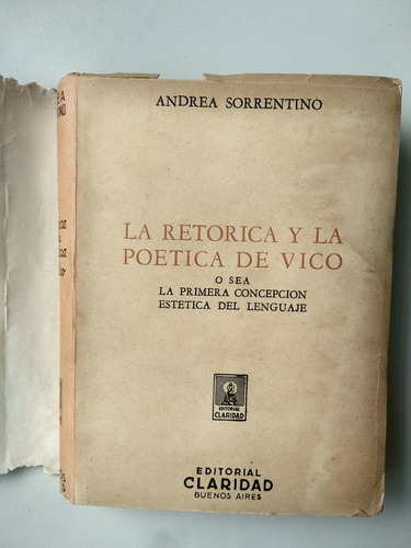 La Retorica Y La Poetica De Vico Andrea Sorrentino