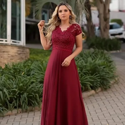 Vestido festa cheap madrinha marsala