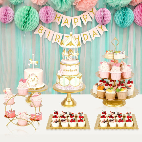 Base Charola Pastel Cupcakes Galletas Mesa Postres Fiesta Am