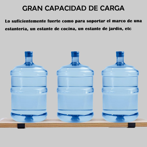 H8 In Estant Soportes, 4 Piezas Mensuales Para Repisa Plegab