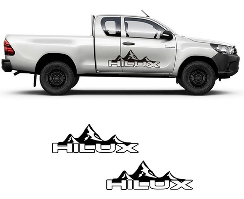 Vinilo Camioneta Hilux Laterales Montaña Ploteo 4x4 Calco