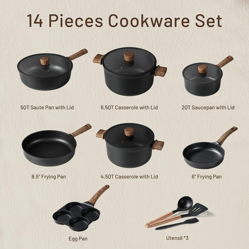 Juego De Utensilios De Cocina Carote Antiadherentes De Titan