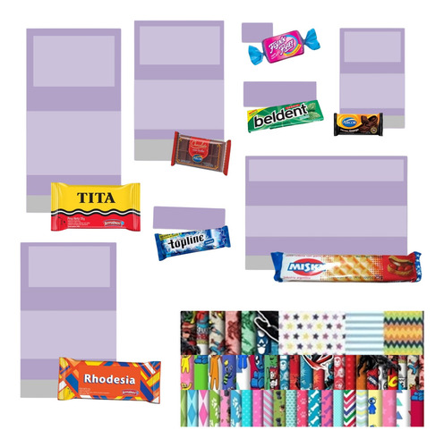 Kit Plantillas Moldes Candy Bar + 4000 Papeles Y Cliparts