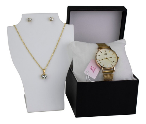 Relógio Feminino Rosê Dourado Original Pulseira Magnética