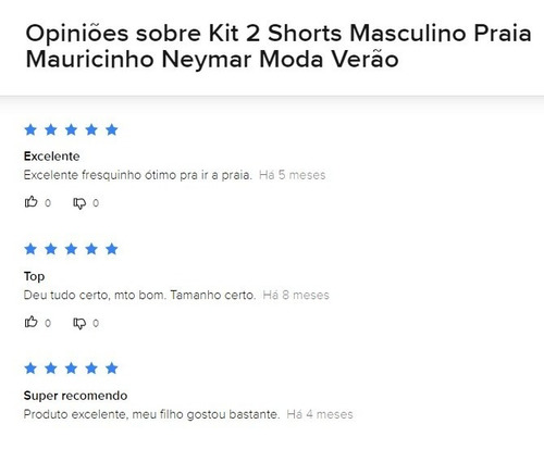 Imagem 2 de 10 de Kit 2 Shorts Masculino Praia Mauricinho Neymar Moda Verão