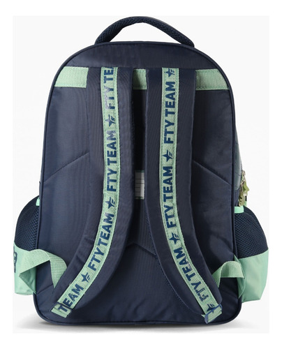 Mochila Escolar Dino Con Luz Espalda 18 Footy F2203 Color Verde