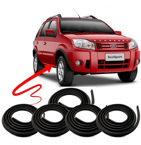 Kit Borrachas Das 4 Portas E Porta Malas Ecosport Até 2012 .
