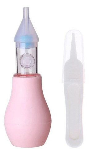 Aspirador Nasal Silicona Para Bebe Limpiador Succion + Pinza