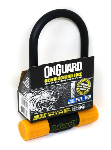 Candado U Lock Onguard 8013 Bulldog Medium 90mm X 175mm