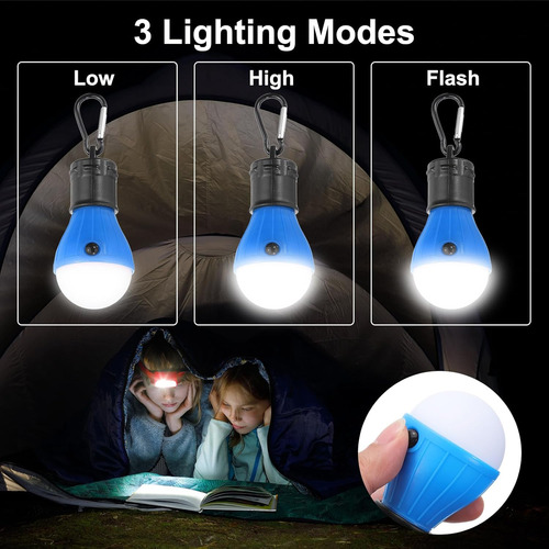Linterna De Campamento Led Con 3 Modos Y Gancho