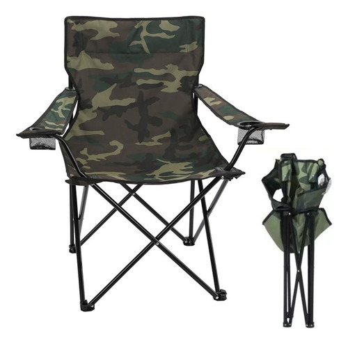 Cadeira Dobravel De Pesca Camping Com Braço