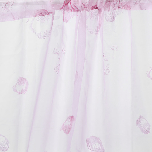 Panel De Cortinas Transparentes Con Estampado Floral De Gasa