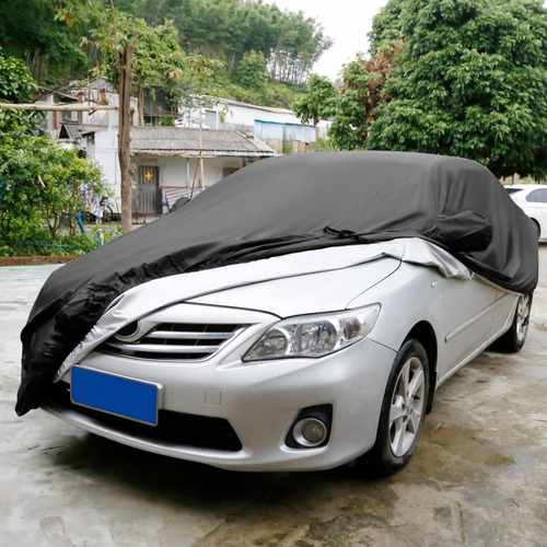 Para Funda Protectora Impermeable Auto 490x180x160cm Negro