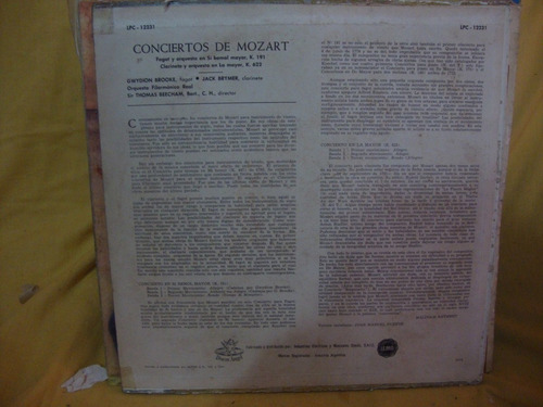 Portada Orquesta Filarmonica Real Mozart Concierto En P1 (Usado)