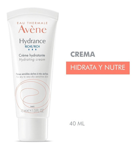 Avene Hydrance Riche Crema Hidratante Enriquecida Pieles Secas Sensibles