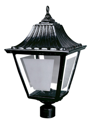 Farol Punta Poste 60w Max E26 Chico Negro Calux
