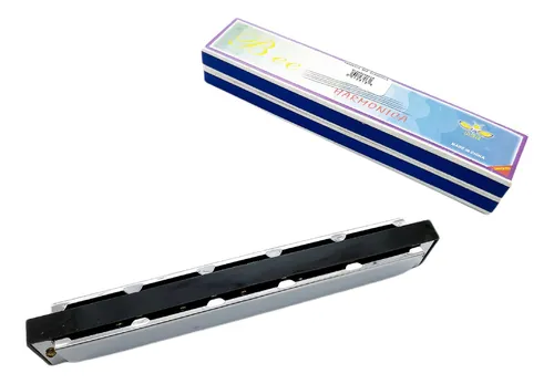 Armónica Bee 24 Agujeros Tremolo Clave C Harmonica Metal.