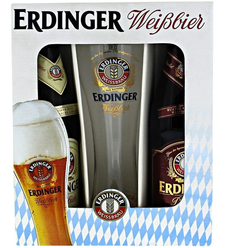 Kit Cerveja Alemã Erdinger Garrafa 500ml