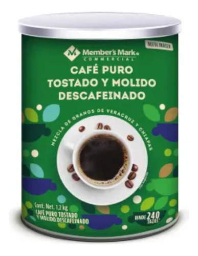 Café Tostado Y Molido Member's Mark Descafeinado 1.2 Kg