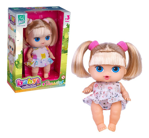 Boneca Bebê Baby's Collection Passeio C/ Cabelo - Supertoys 