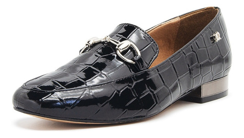 Zapato Moda Elegante Salamandra Mujer Charol Negro 22-26