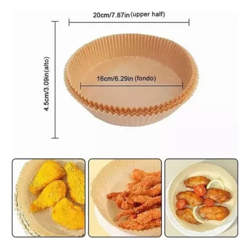 Práctico Hoja De Pollo Frito Forro De Papel Antiadherente