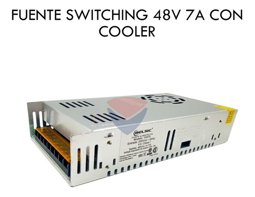 Fuente Switching 48v 7.5a Metalica Megalite Cooler Cctv Led