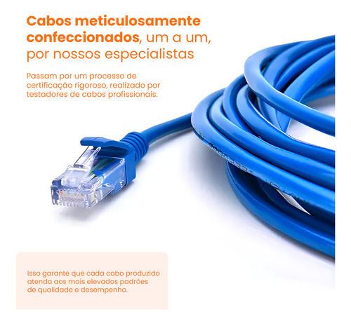 Cabo De Rede Cat5e 30 Metros 30m Ethernet Lan Giga Rj45 Azul Boyu Cell