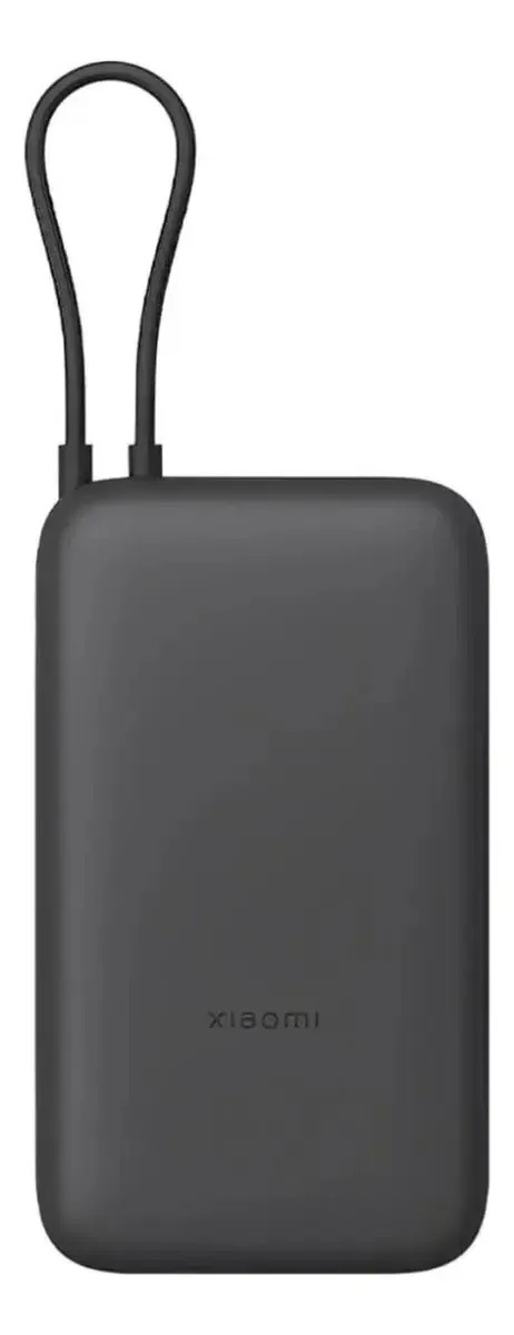 Cable integrado con cargador portátil Xiaomi de 10,000 mah, color negro