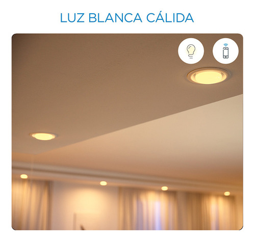 Combo X4 Luz Empot. 8'' 24w Philips Wiz Cálida/fría Wi-fi
