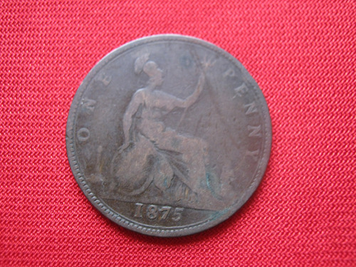 Gran Bretaña 1 Penny 1875 Reina Victoria 