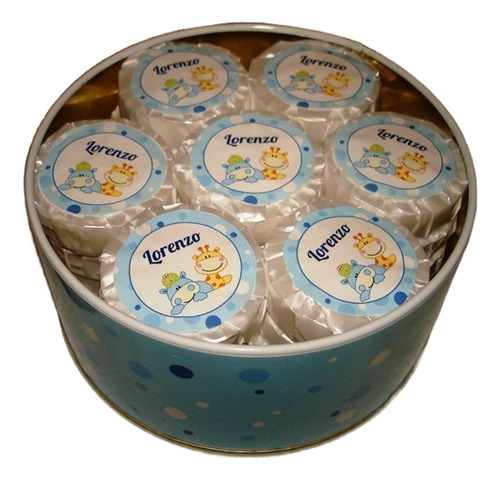Lata Central Con 32 Jabones Diseñados Y Personalizados