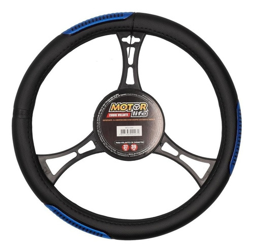 Cubre Volante Negro Azul Motorlife