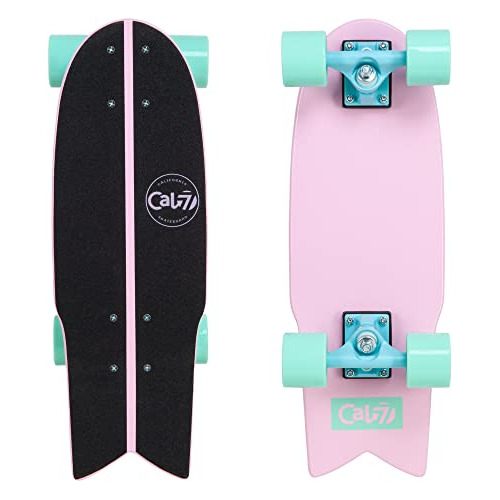 Cal 7 Fishtail Deck 22 Pulgadas Mini Cruiser Skateboard (pan