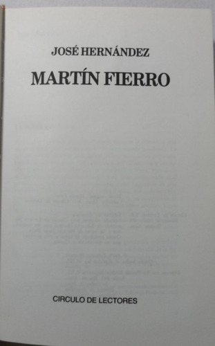 Martín Fierro José Hernández