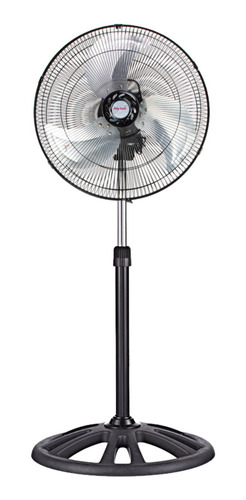 Imagen 1 de 3 de Ventilador de pie Mytek 3392 negro con 3 aspas color plateado de metal, 18" de diámetro 127 V
