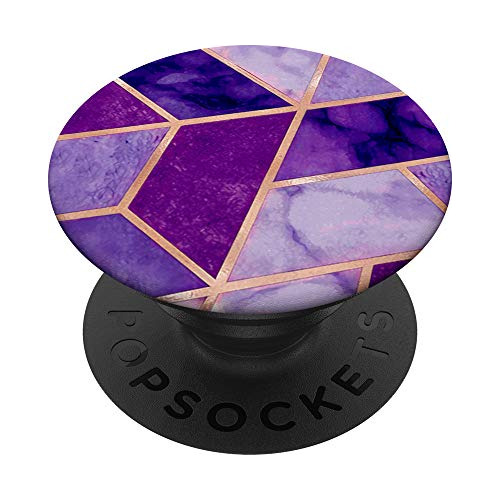 Púrpura Violet Chic Geométrica Diseño Popsockets 3jpxe