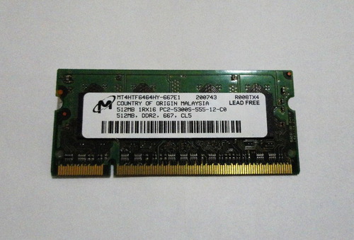 Memoria Ram Hp Spare Ddr2 512mb Pc2-5300 667mhz
