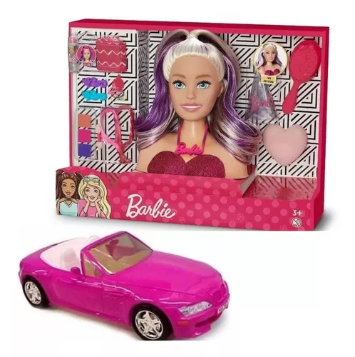 Busto Boneca Barbie Para Pentear E Maquiar Vem Com Maquiagem - Ri