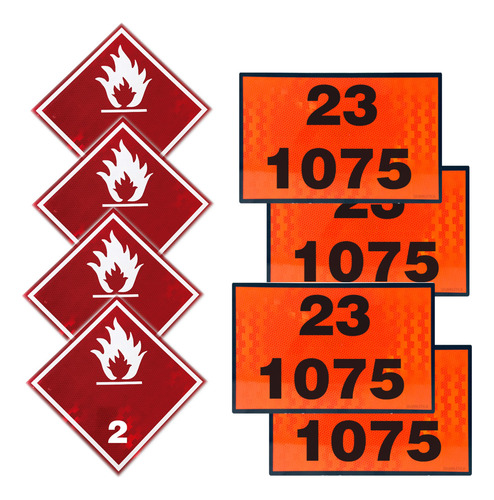 Señales Para Transportes De Carga Peligrosa - Pack Imantado