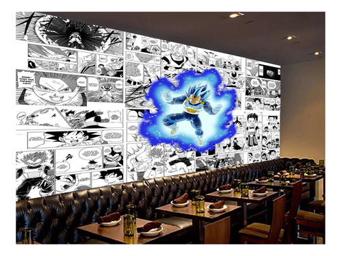 Adesivo De Parede Dragon Ball Página Quadrinhos 3,5m² Dbz700