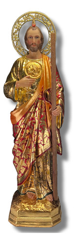 Figura De San Judas Tadeo 130 Cm Estofado Hoja De Oro