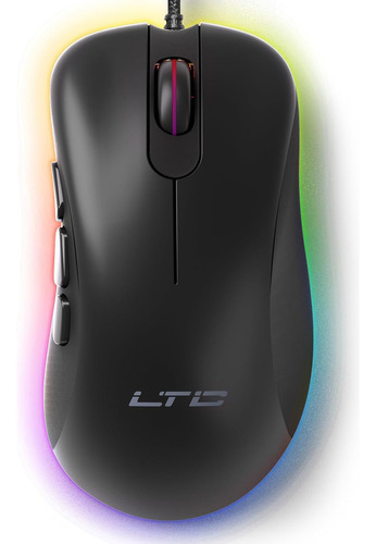 Mouse Ltc Para Gaming Con Cable Color Negro Con Luces