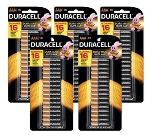 Kit Duracell Duralock Pilhas Alcalinas Aaa Com 80 Unidades