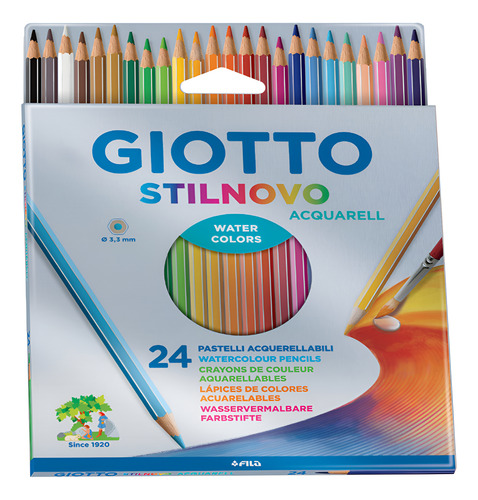 Lápices Giotto Acuarelable 24 Unidades Colores
